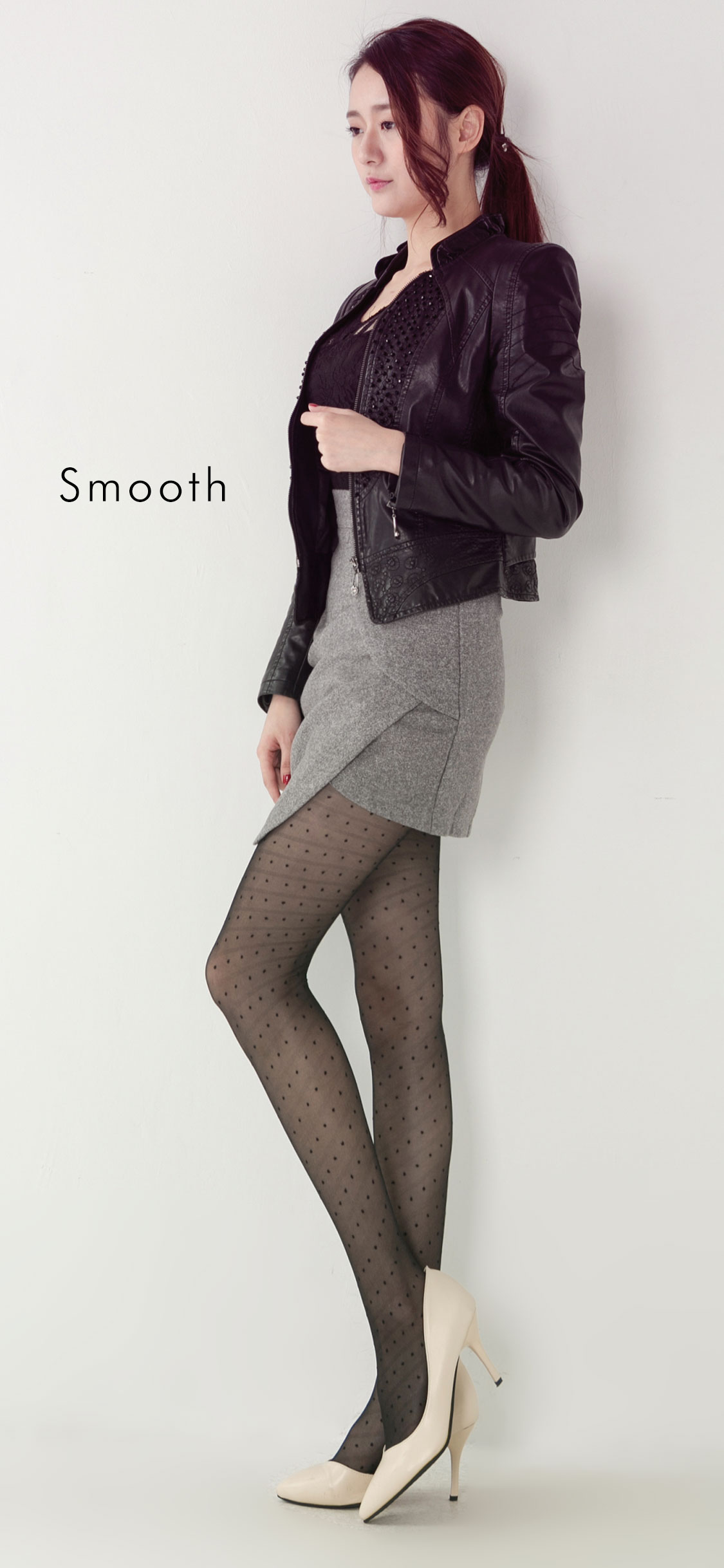 rising star pattern stockings B16