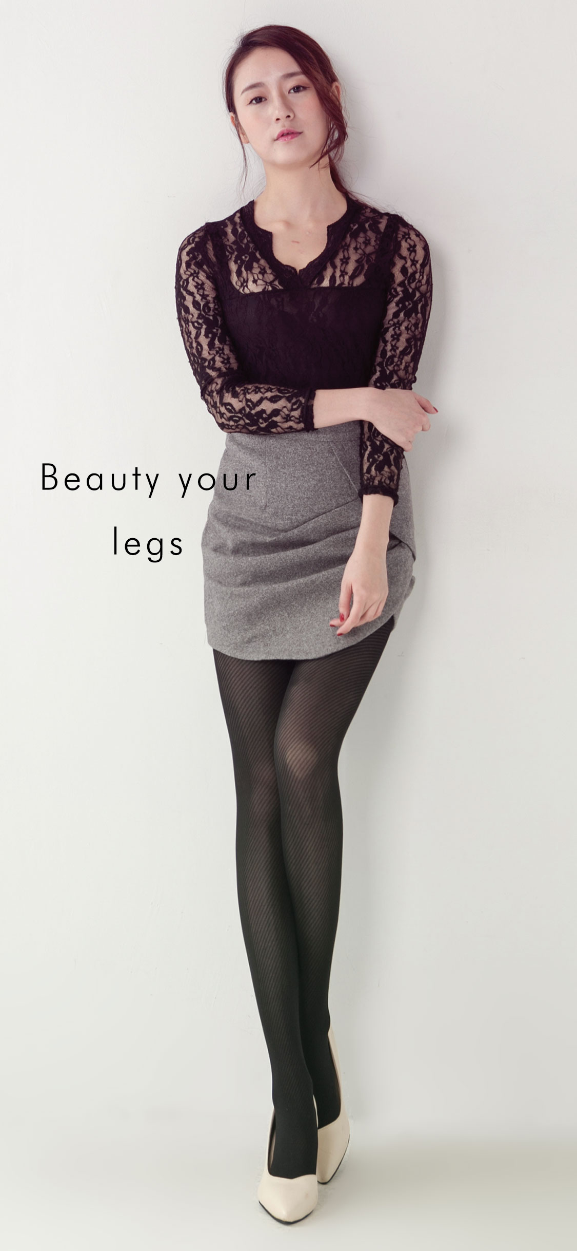 rising star pattern stockings B19